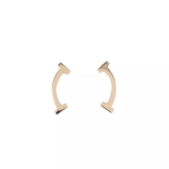 Authentic Tiffany T Smile Earrings - Picture 1 of 4